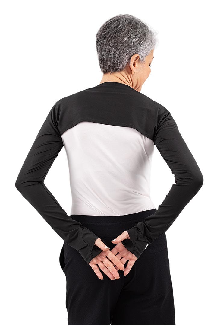 Coolibar Women's Larix Shoulder Wrap UV Sleeves | Black