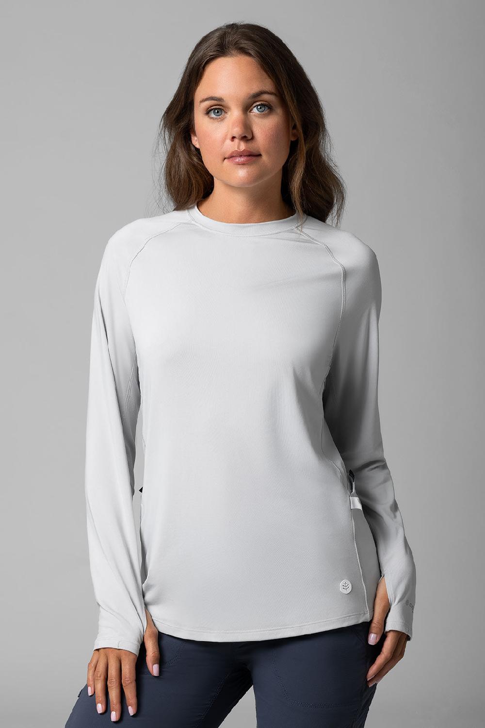 coolibar Women's Lighthouse Point Boat Tee | Sleek Grey