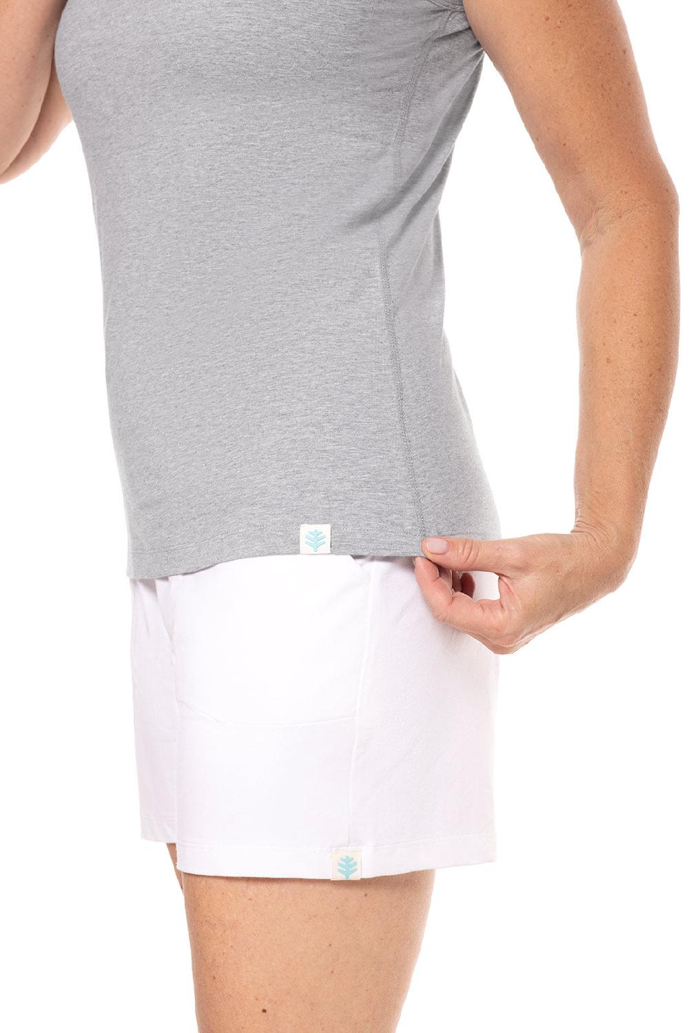 Coolibar Women's LumaLeo High Neck Tank Top | Grey Heather