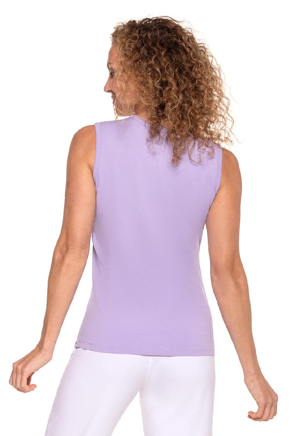 Coolibar Women's LumaLeo High Neck Tank Top | Lavendula