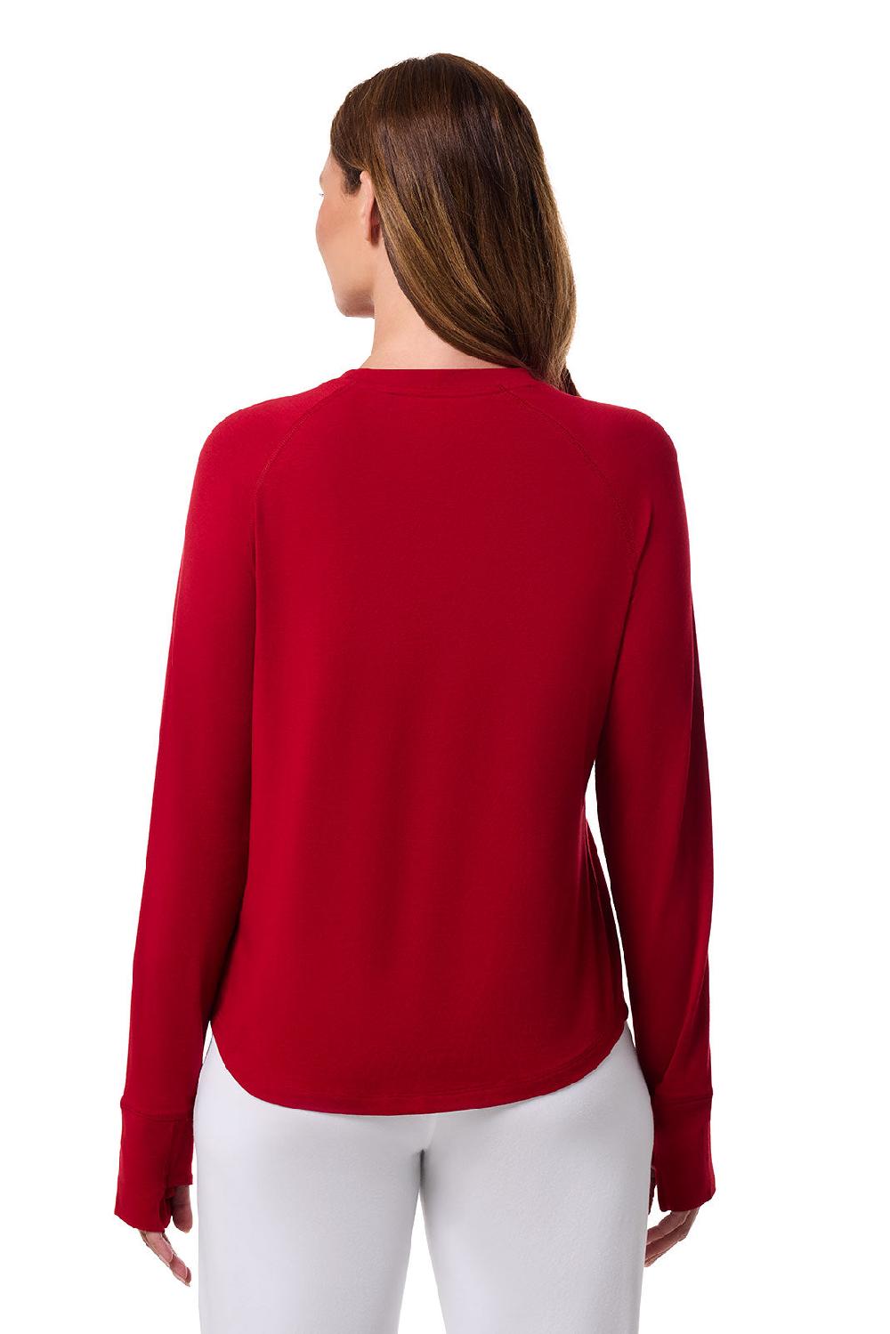 Coolibar Women's LumaLeo Long Sleeve T-Shirt | Cherry