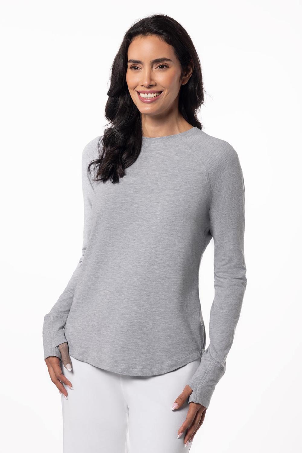 Coolibar Women's LumaLeo Long Sleeve T-Shirt | Grey Heather