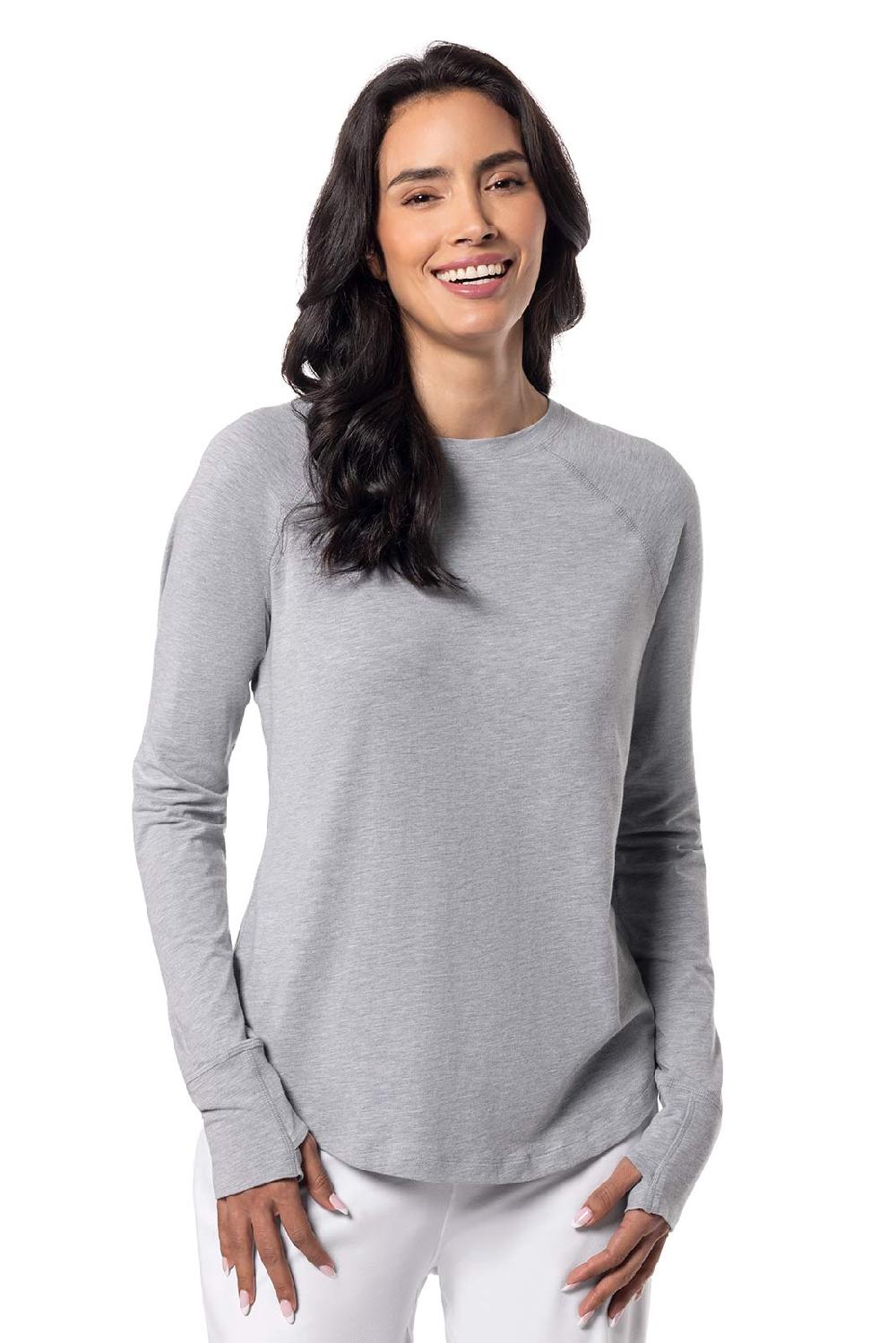 Coolibar Women's LumaLeo Long Sleeve T-Shirt | Grey Heather