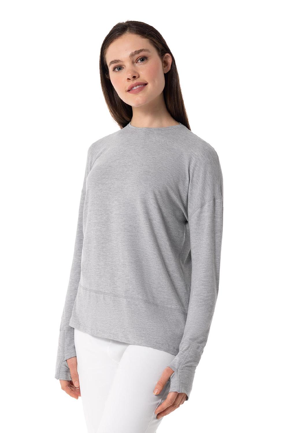 Coolibar Women's LumaLeo Relaxed T-Shirt | Grey Heather