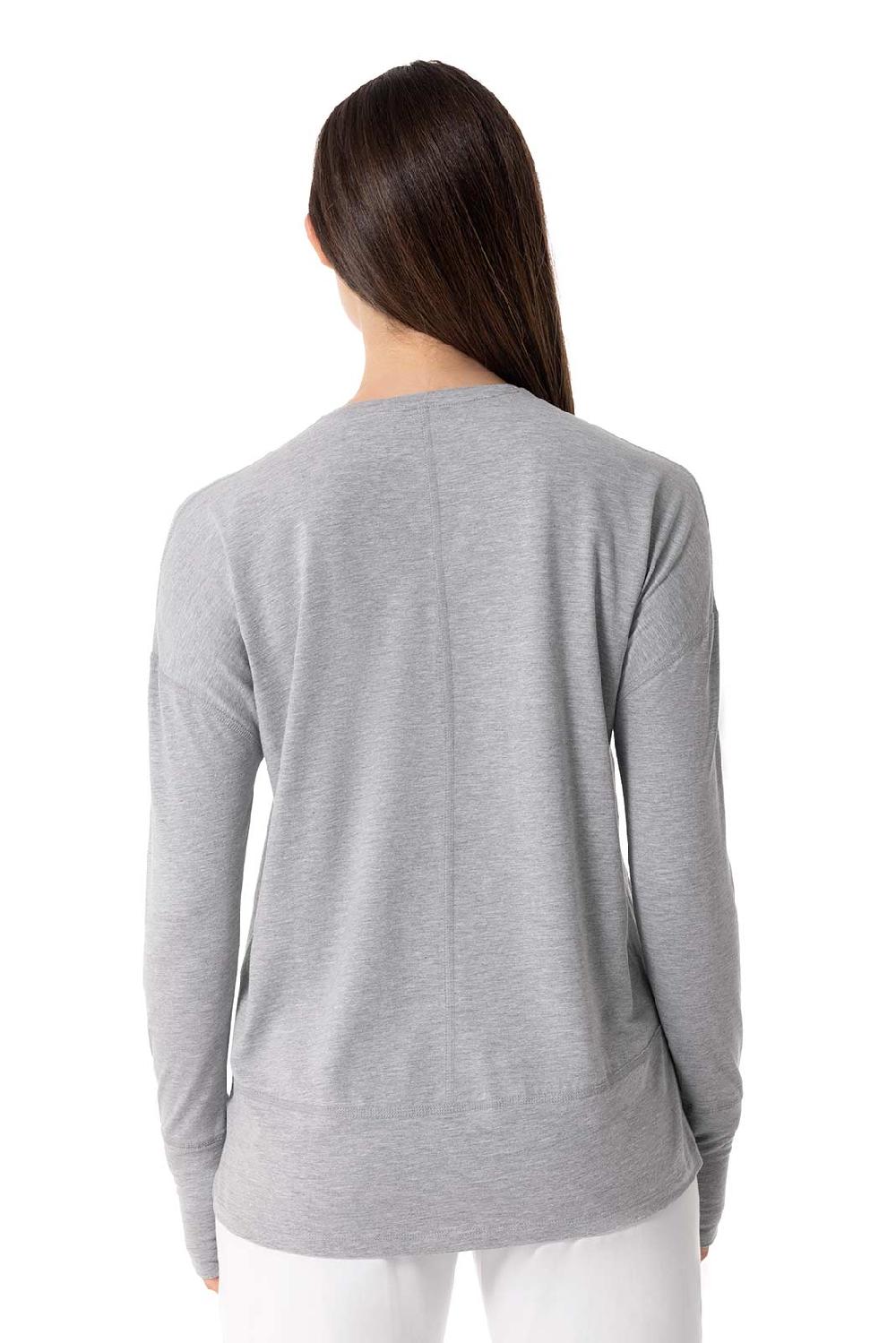 Coolibar Women's LumaLeo Relaxed T-Shirt | Grey Heather