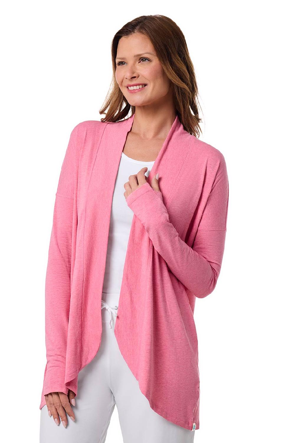 Coolibar Women's LumaLeo Sun Wrap | Flamingo Pink Heather