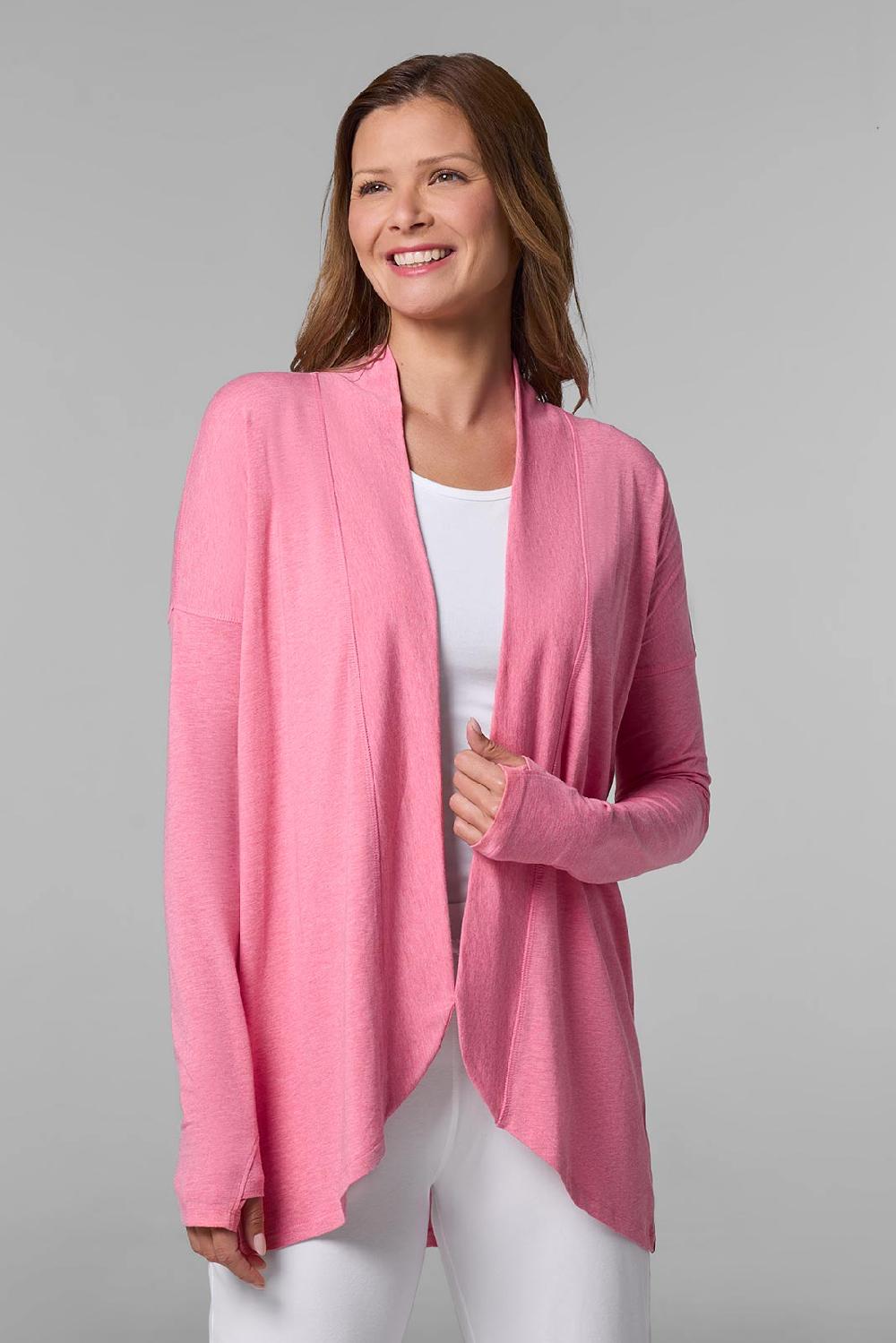 coolibar Women's LumaLeo Sun Wrap | Flamingo Pink Heather