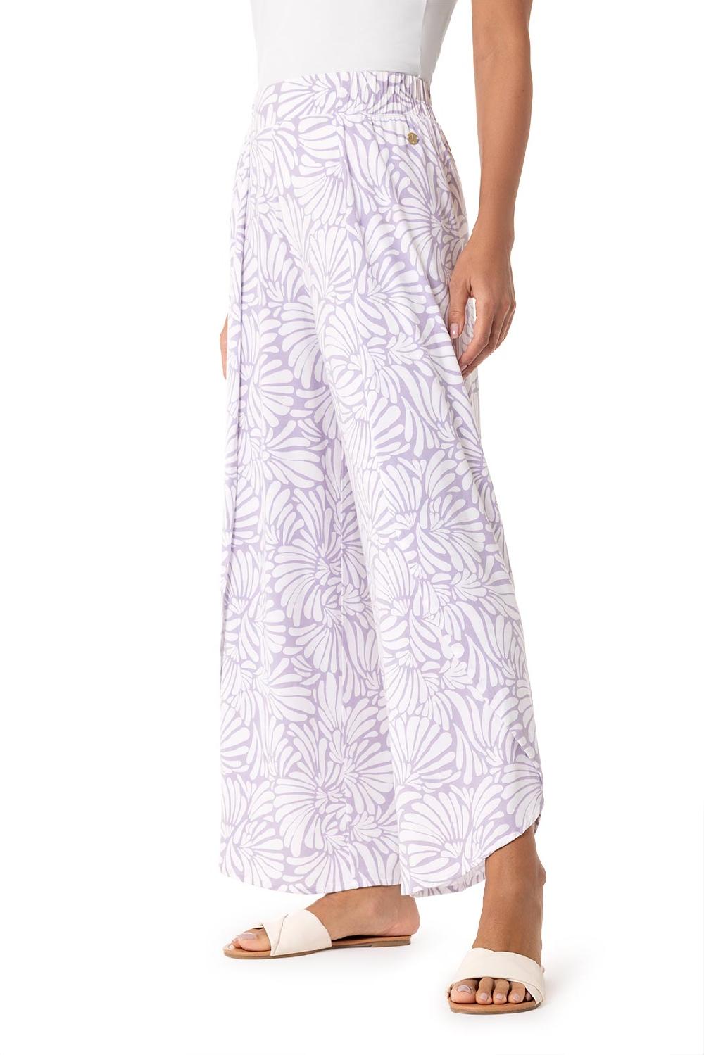 Coolibar Women's Lynsu Wide Leg Pants | Lavendula Sea Fan