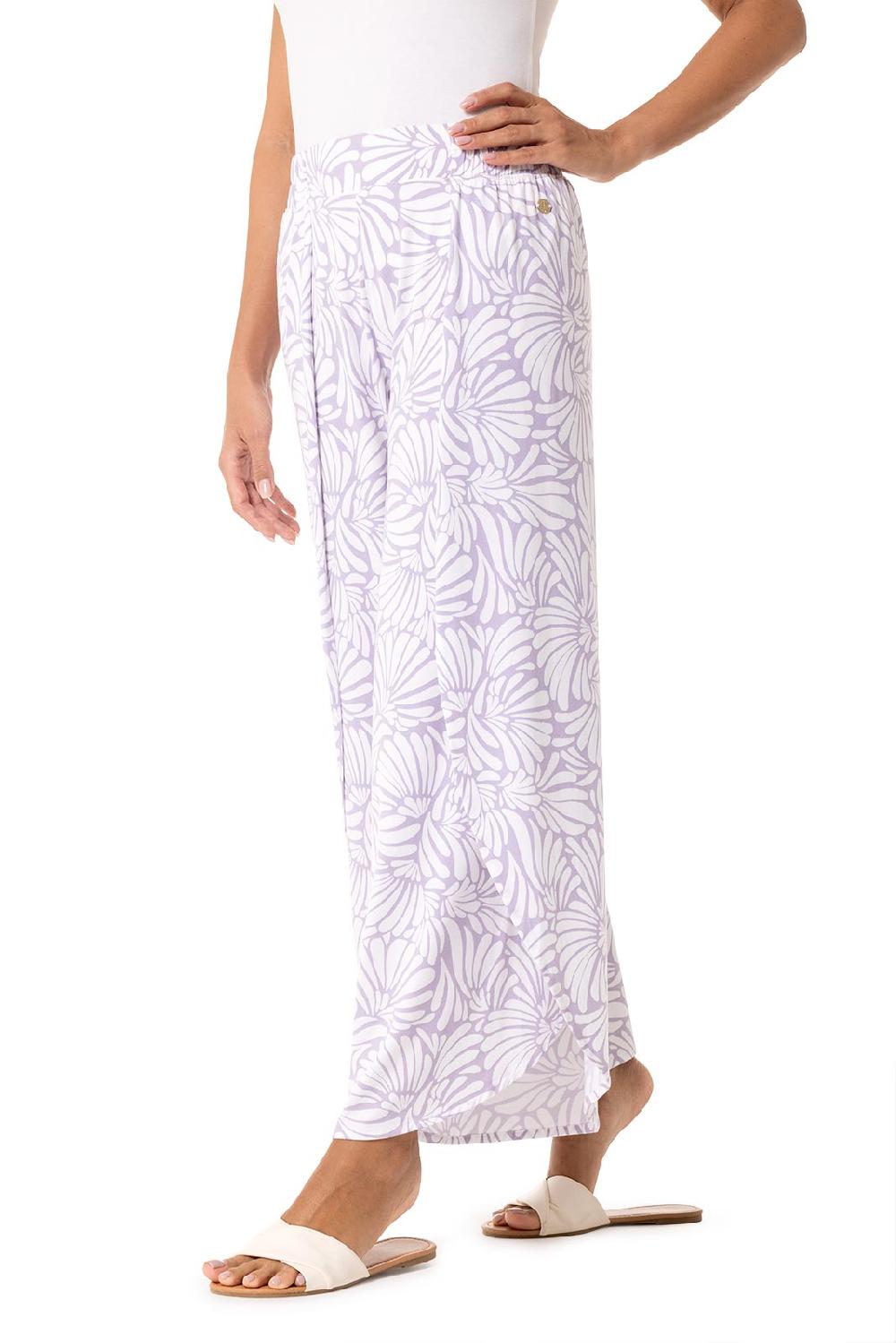 Coolibar Women's Lynsu Wide Leg Pants | Lavendula Sea Fan