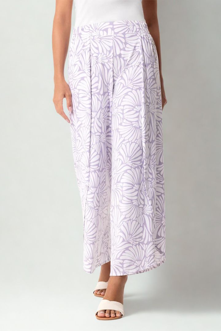 coolibar Women's Lynsu Wide Leg Pants | Lavendula Sea Fan