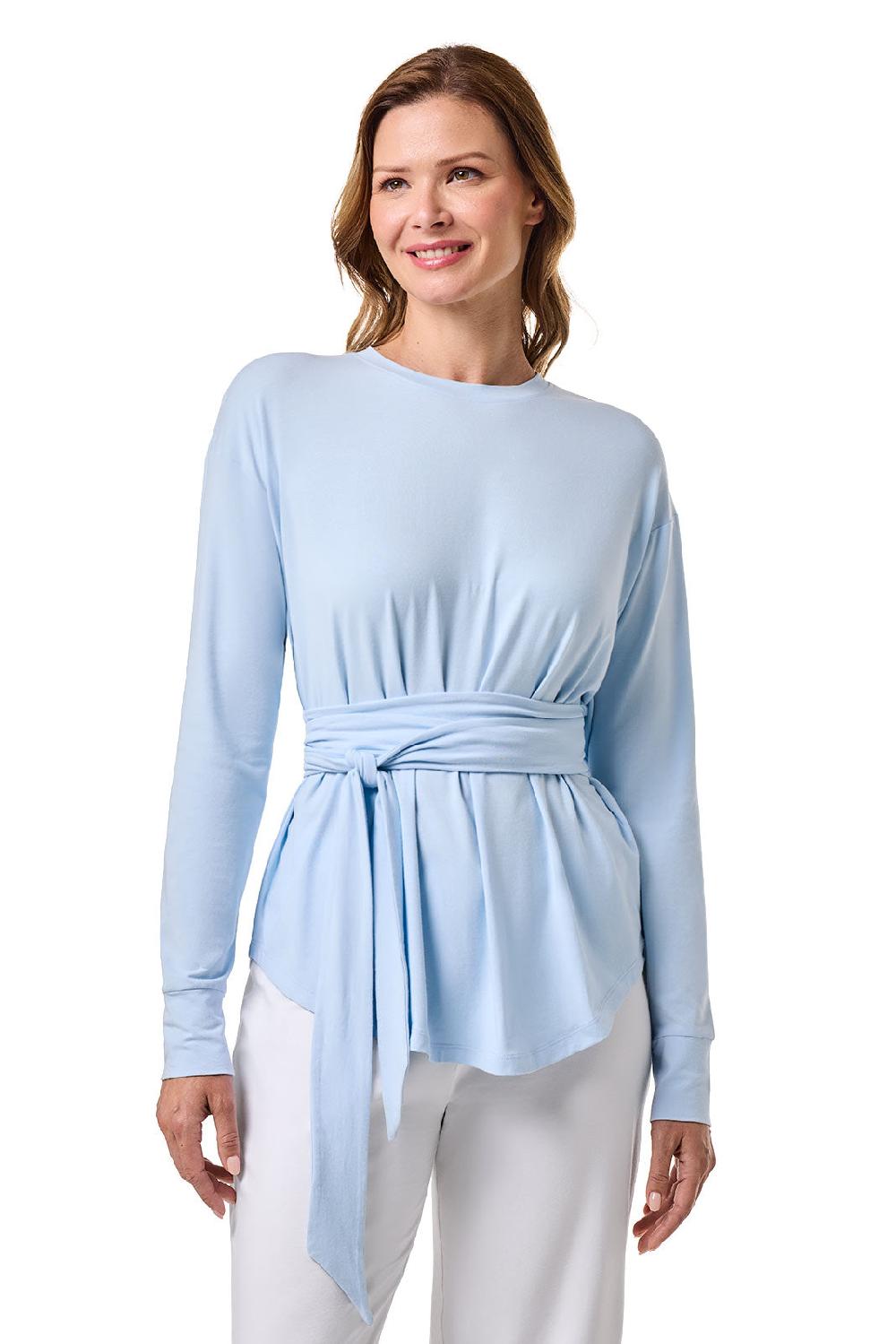 Coolibar Women's Merrick Long Sleeve Tie Shirt | Skyride