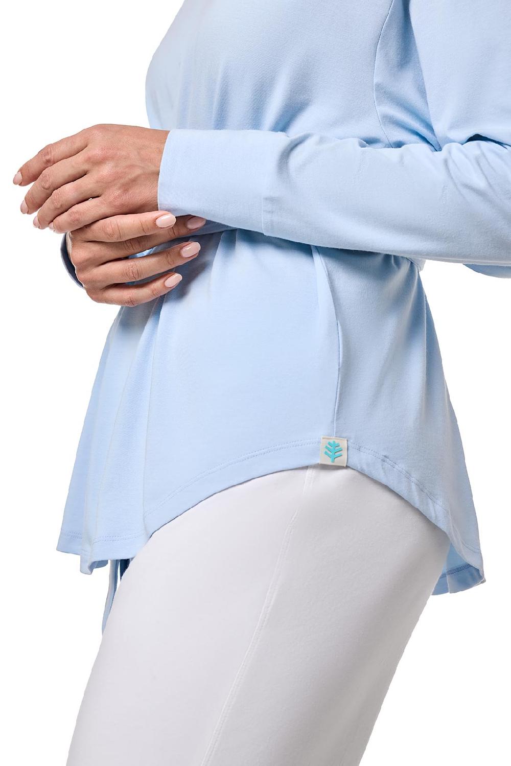 Coolibar Women's Merrick Long Sleeve Tie Shirt | Skyride