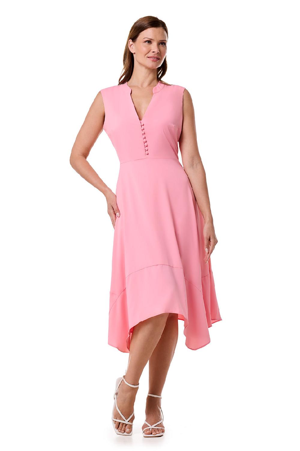 Coolibar Women's Monroe Button Front Midi Dress | Flamingo Pink