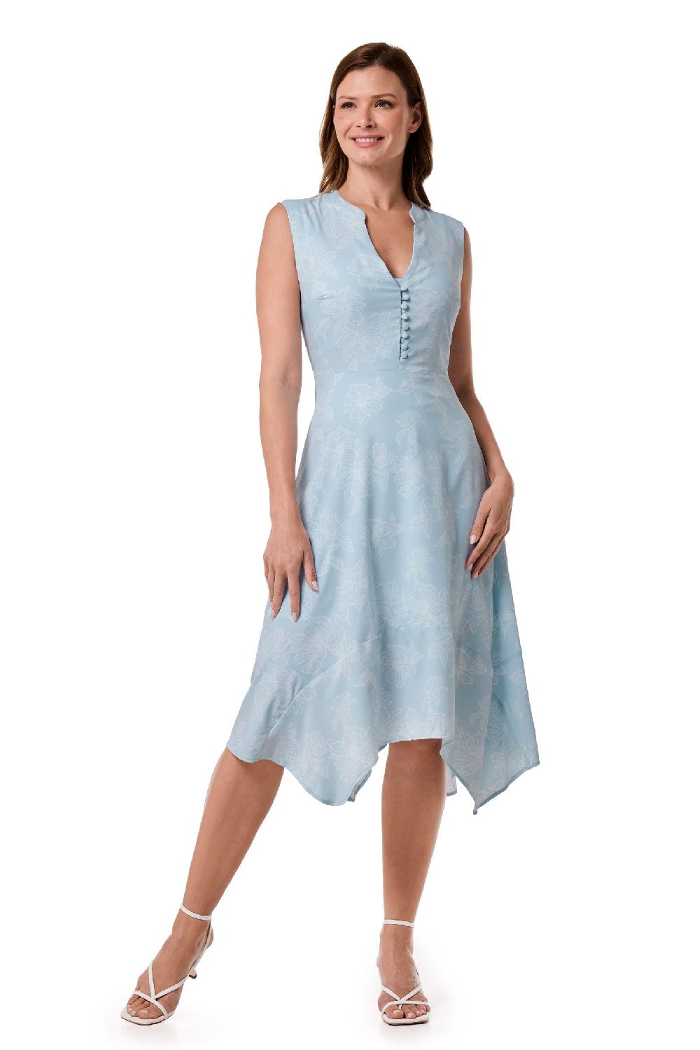 Coolibar Women's Monroe Button Front Midi Dress | Skyride Perfect Peony