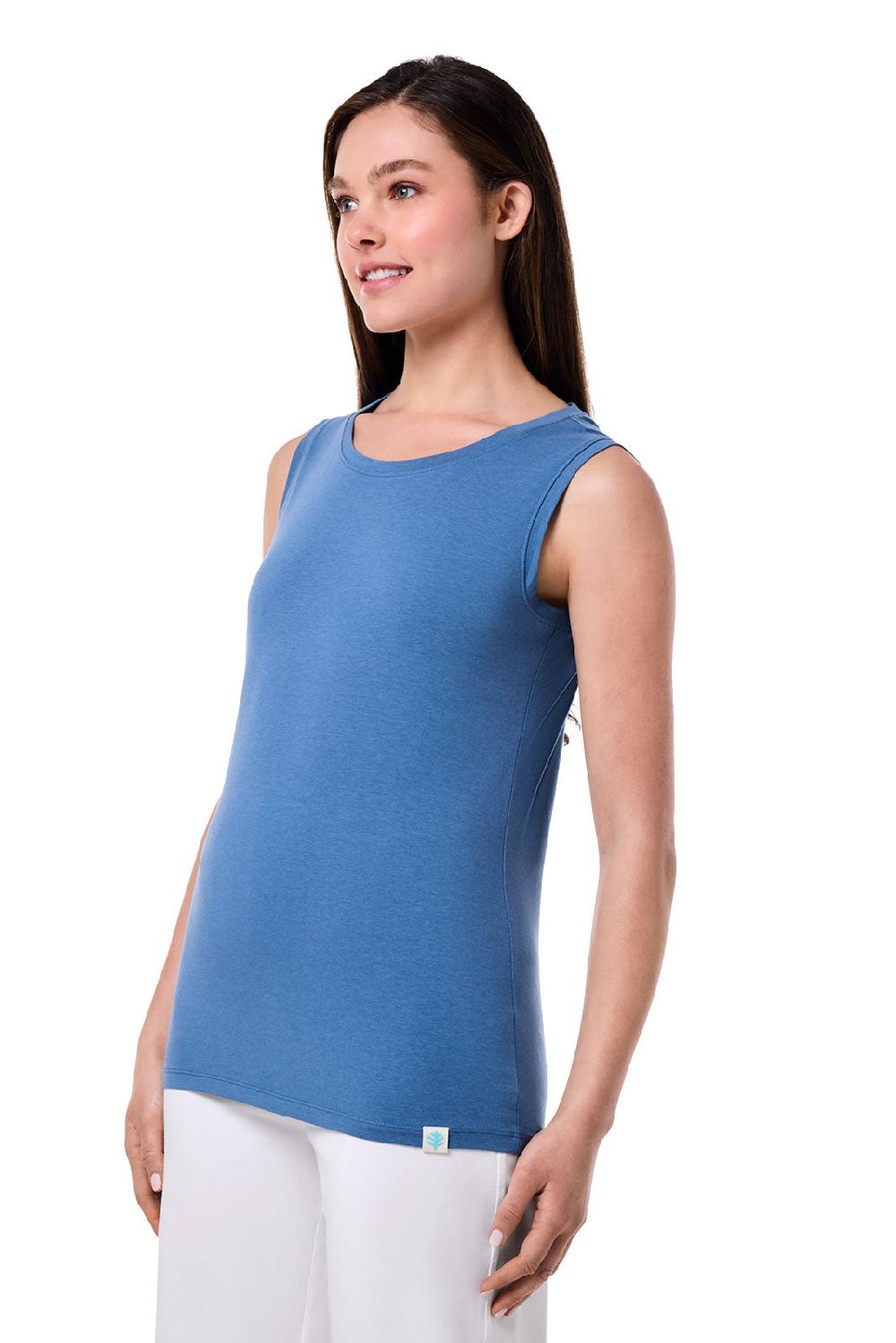 Coolibar Women's Morada Everyday Basic Tank | Blue Dusk