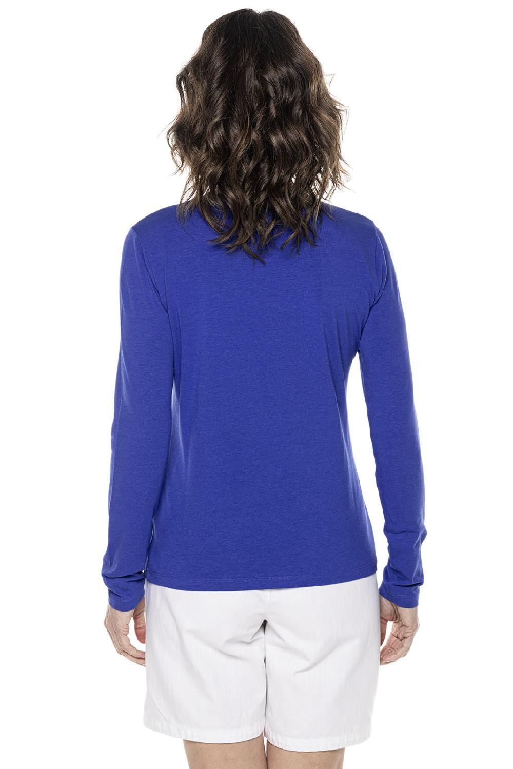 Coolibar Women's Morada Everyday Long Sleeve T-Shirt | Baja Blue