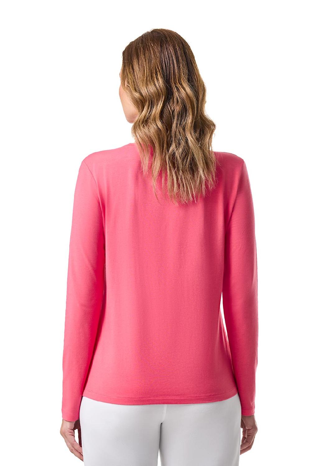 Coolibar Women's Morada Everyday Long Sleeve T-Shirt | Sunkist Coral