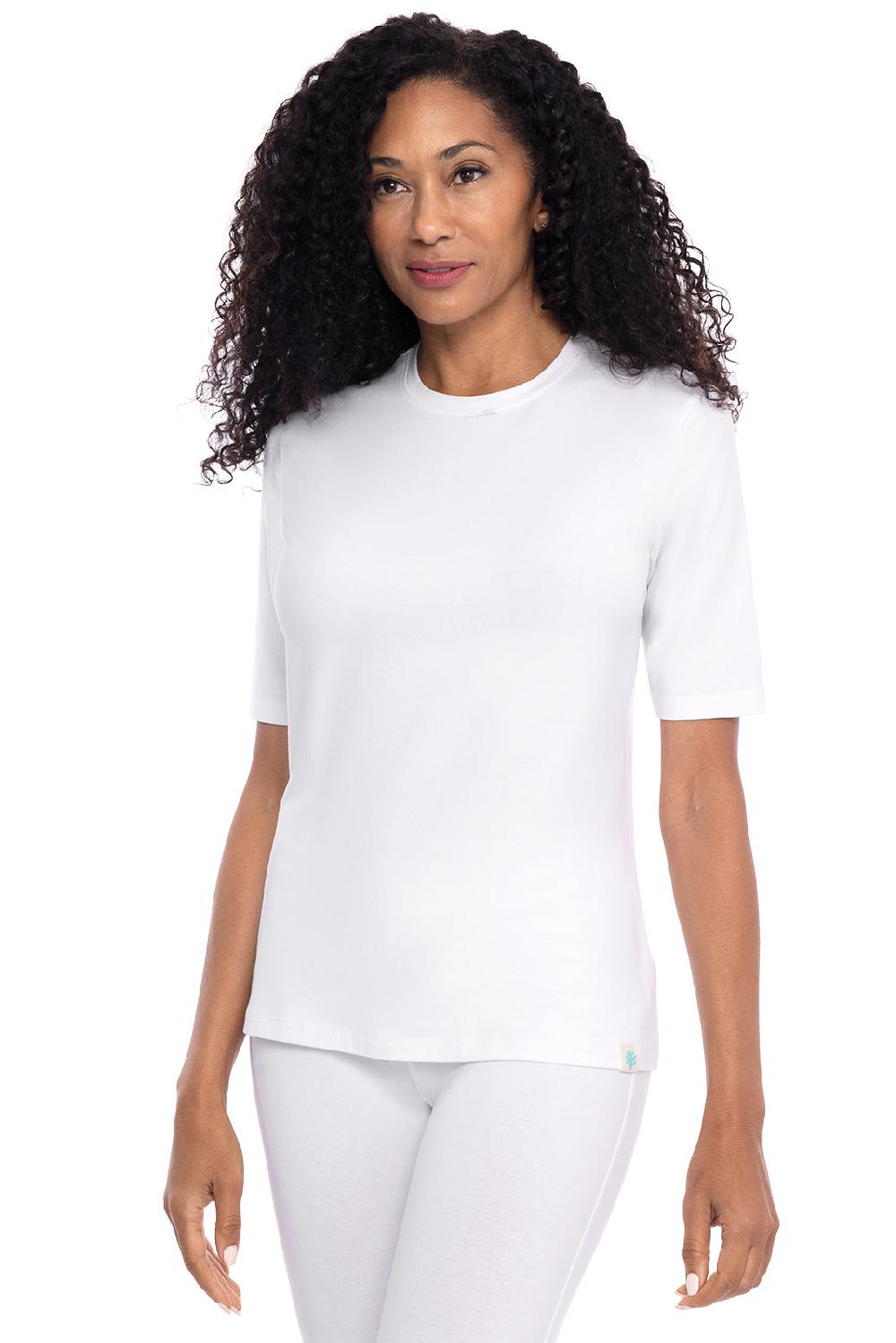 Coolibar Women's Morada Everyday Short Sleeve T-Shirt | White