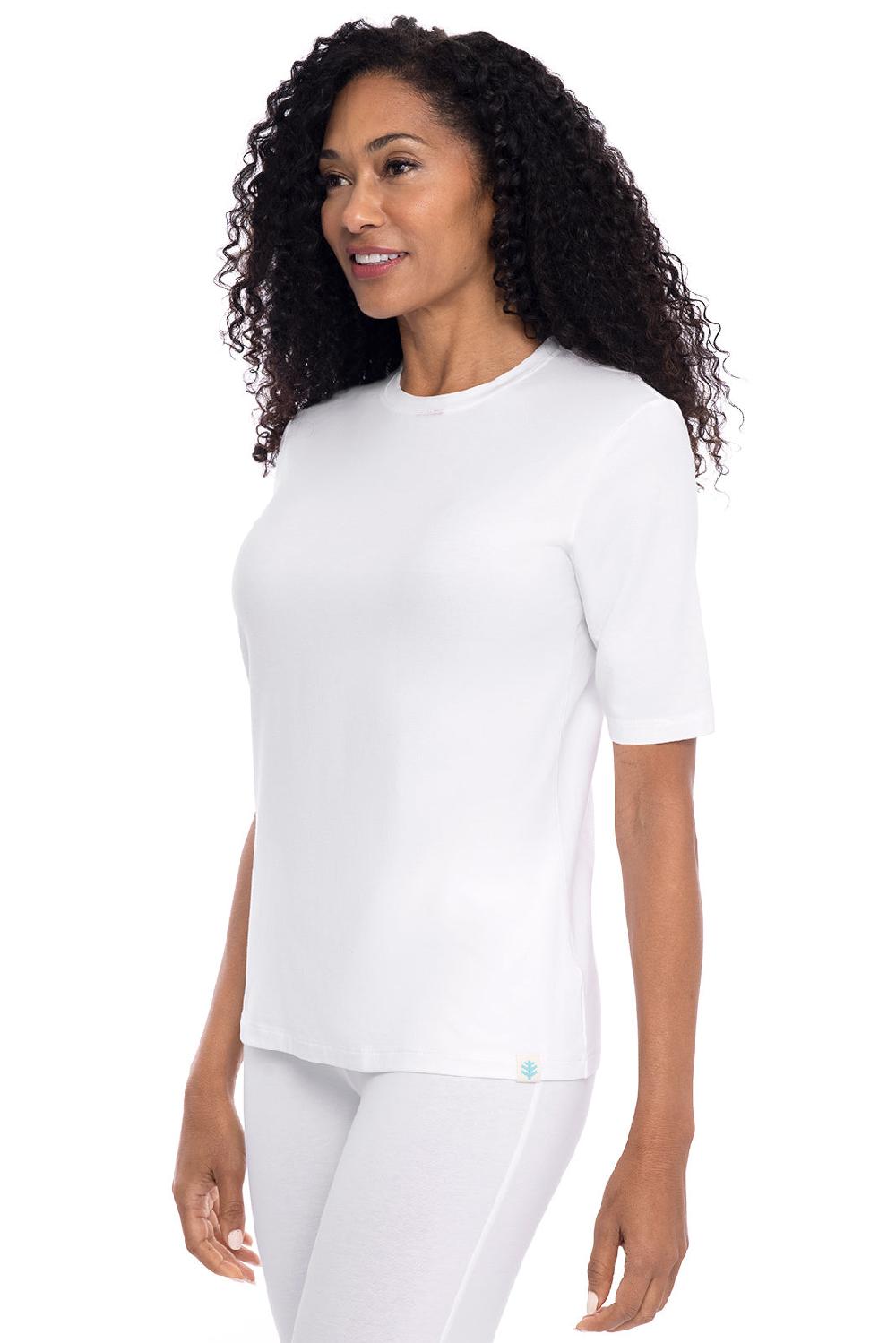 Coolibar Women's Morada Everyday Short Sleeve T-Shirt | White