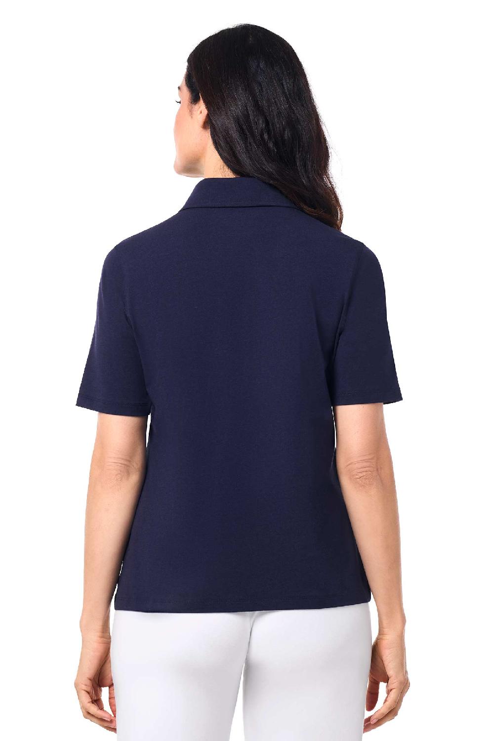 Coolibar Women's Morningside Button Down Short Sleeve | Navy