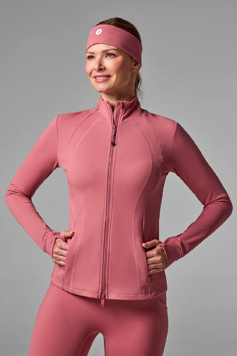 Coolibar Women's Namaste Yoga Jacket | Terracotta Rose