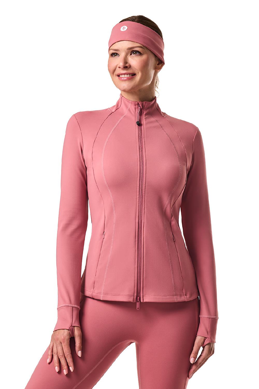 Coolibar Women's Namaste Yoga Jacket | Terracotta Rose
