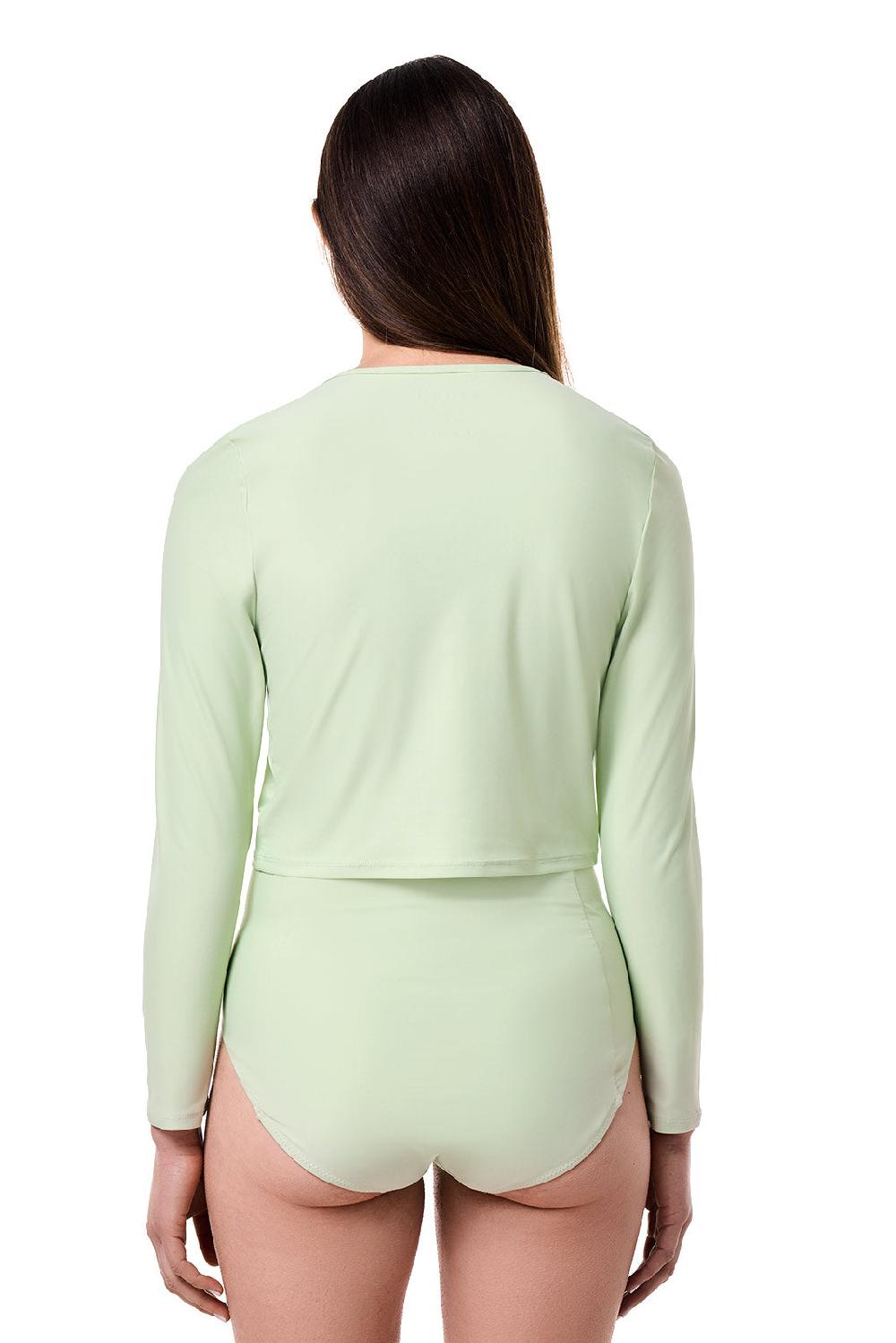 Coolibar Women's Ocean Drive Cropped Rash Guard | Seedling