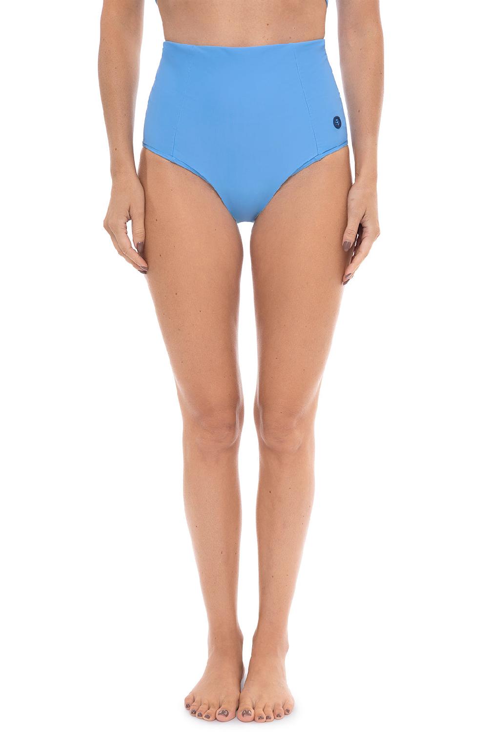 coolibar Women's Ocean Sculpt High Rise Bottoms | Clear Sky Blue
