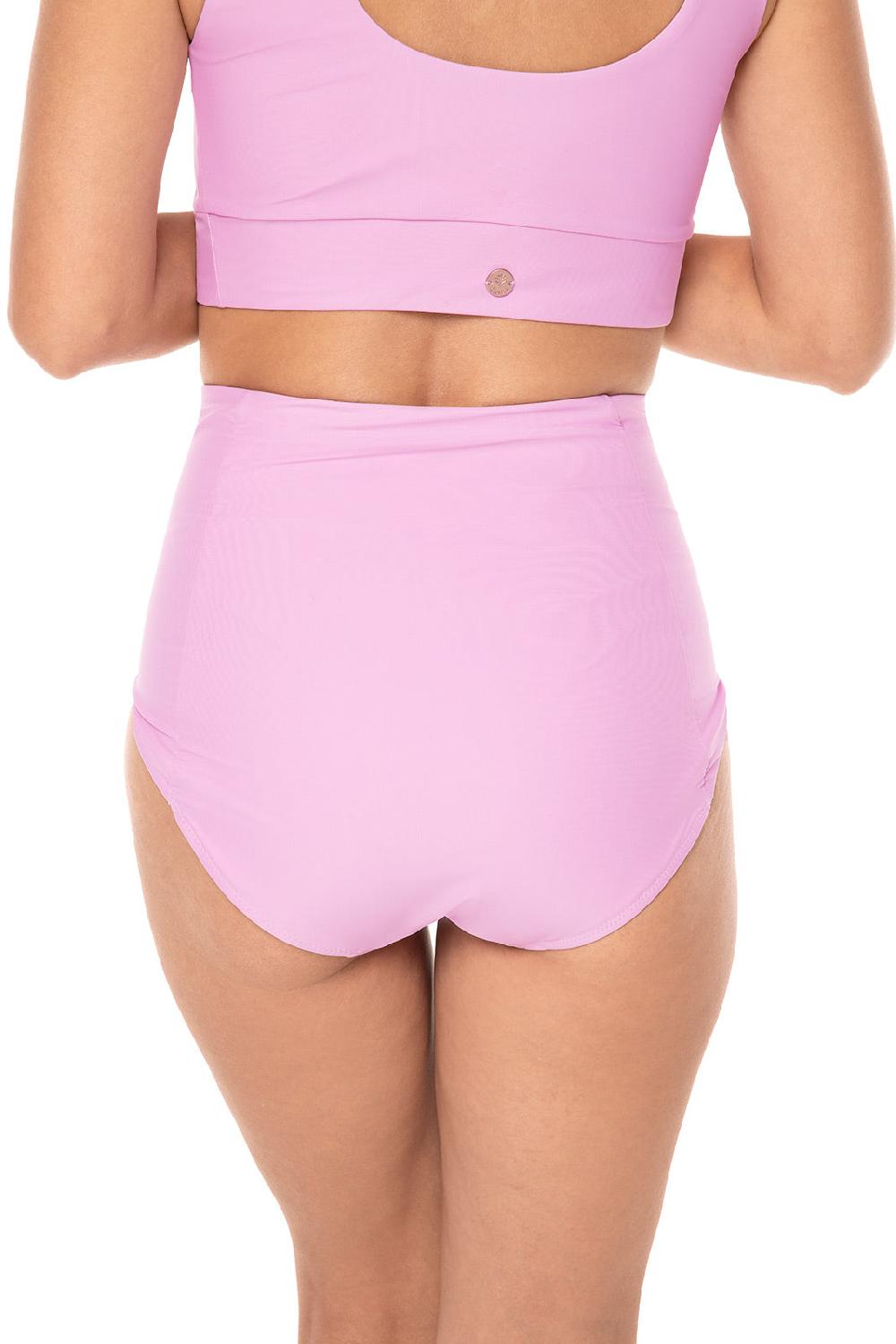 Coolibar Women's Ocean Sculpt High Rise Bottoms | Peony Pink