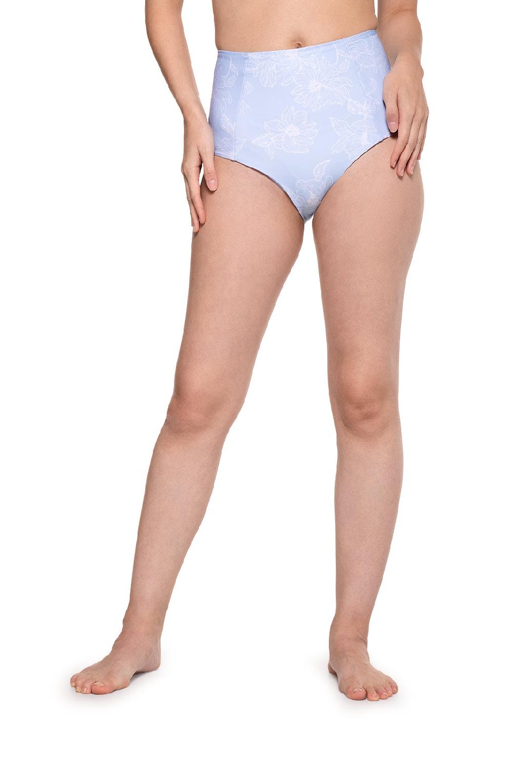 coolibar Women's Ocean Sculpt High Rise Bottoms | Skyride Perfect Peony