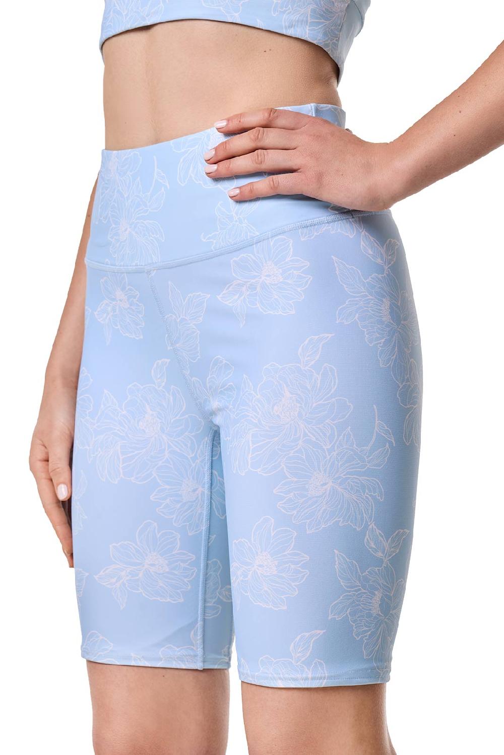 Coolibar Women's Ocean Sculpt High Rise Swim Short | Skyride Perfect Peony