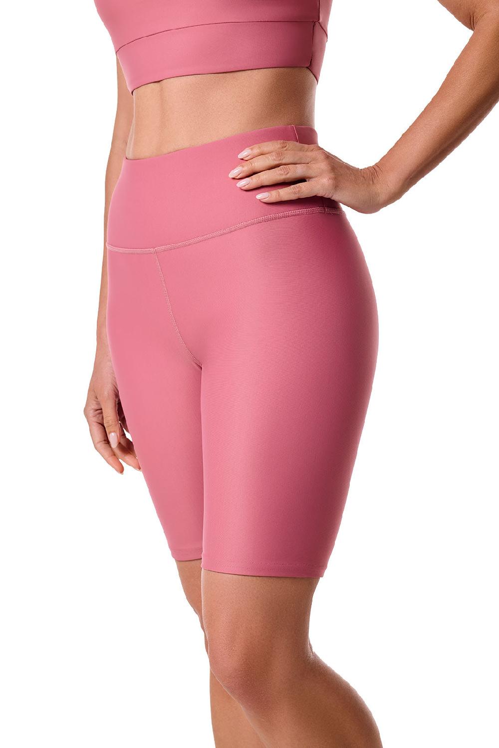 Coolibar Women's Ocean Sculpt High Rise Swim Short | Terracotta Rose