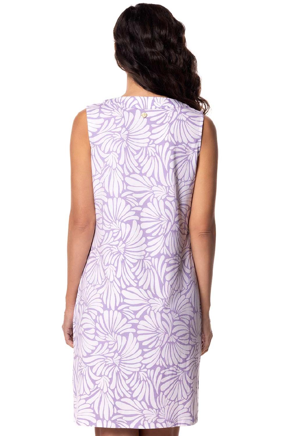 Coolibar Women's Oceanside Tank Dress | Lavendula Sea Fan