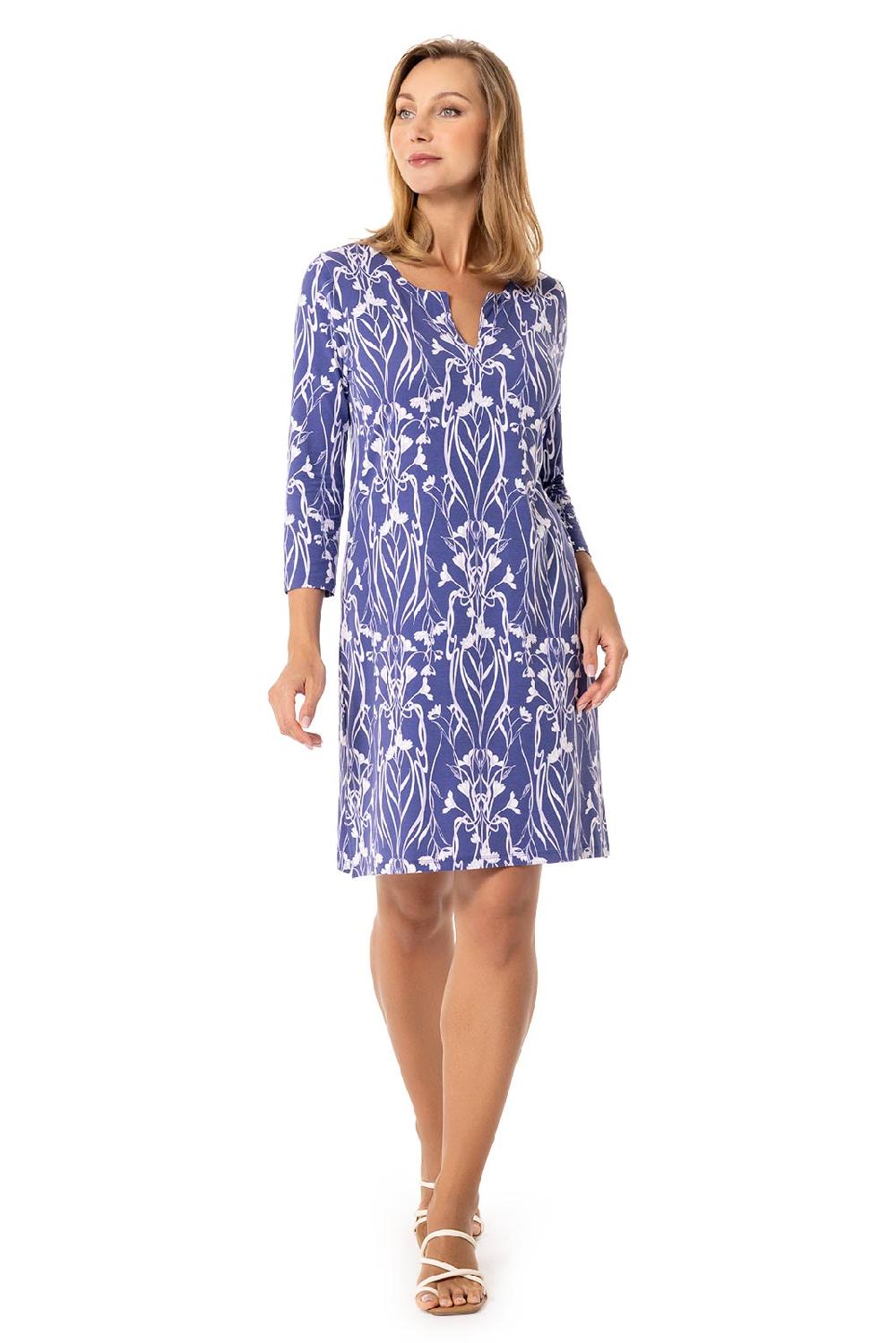 Coolibar Women's Oceanside Tunic Dress | Future Dusk Iris Dusk