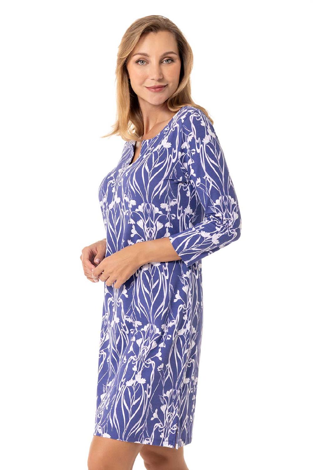 Coolibar Women's Oceanside Tunic Dress | Future Dusk Iris Dusk