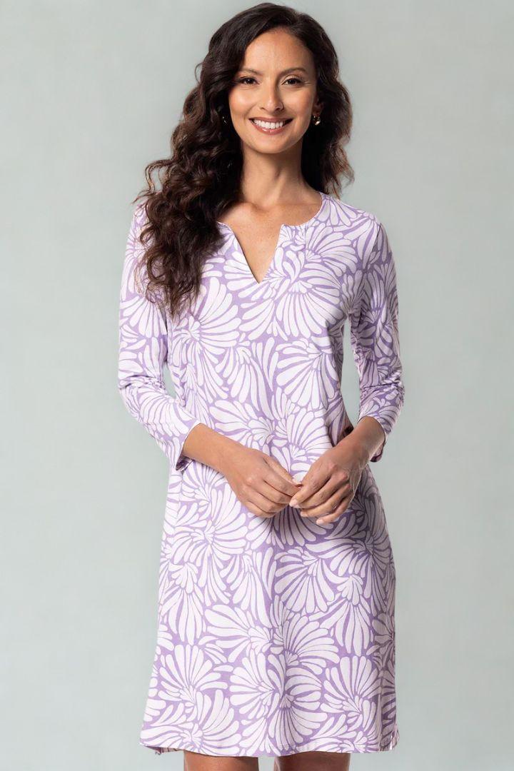 coolibar Women's Oceanside Tunic Dress | Lavendula Sea Fan