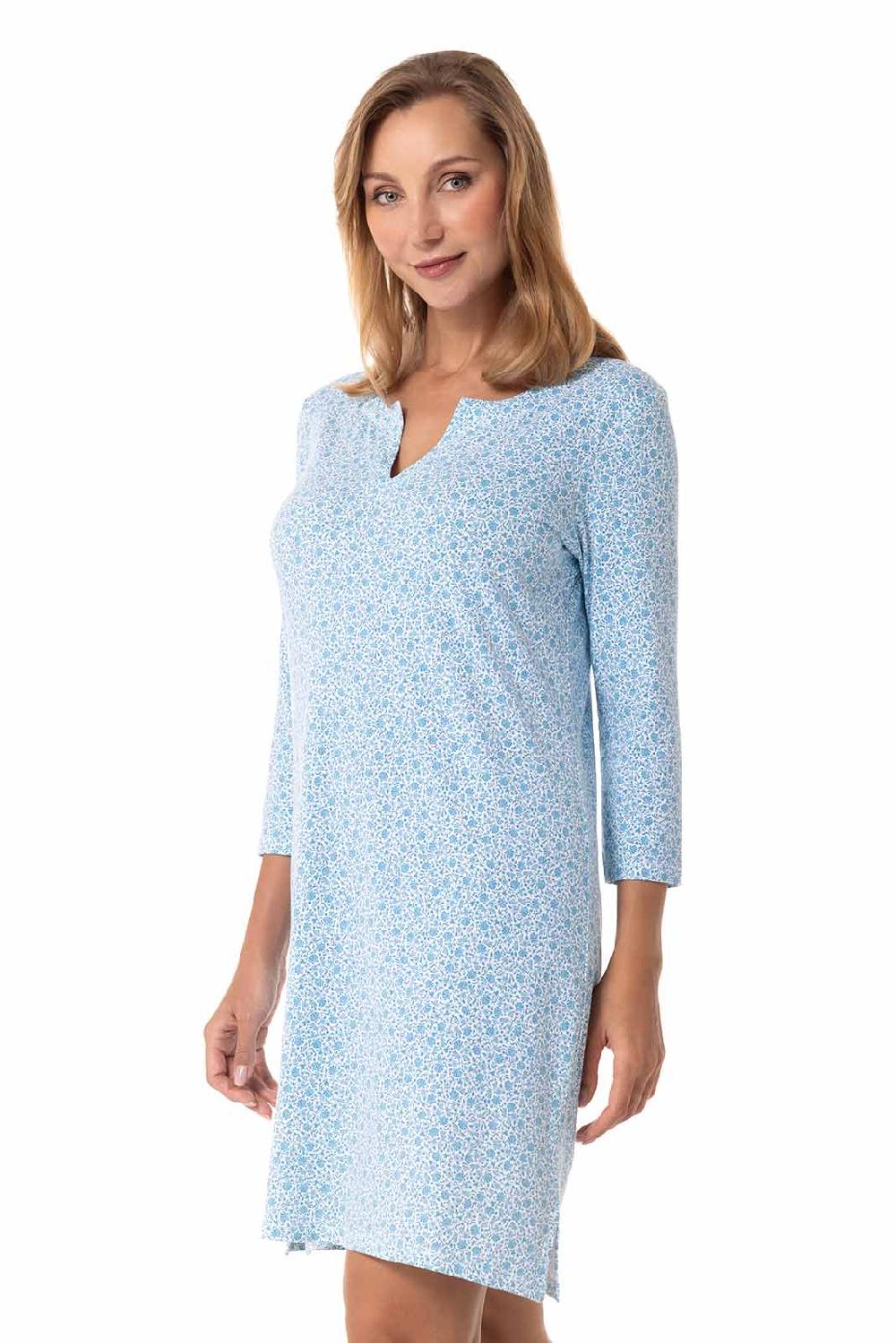 Coolibar Women's Oceanside Tunic Dress | Malibu Blue Shell We