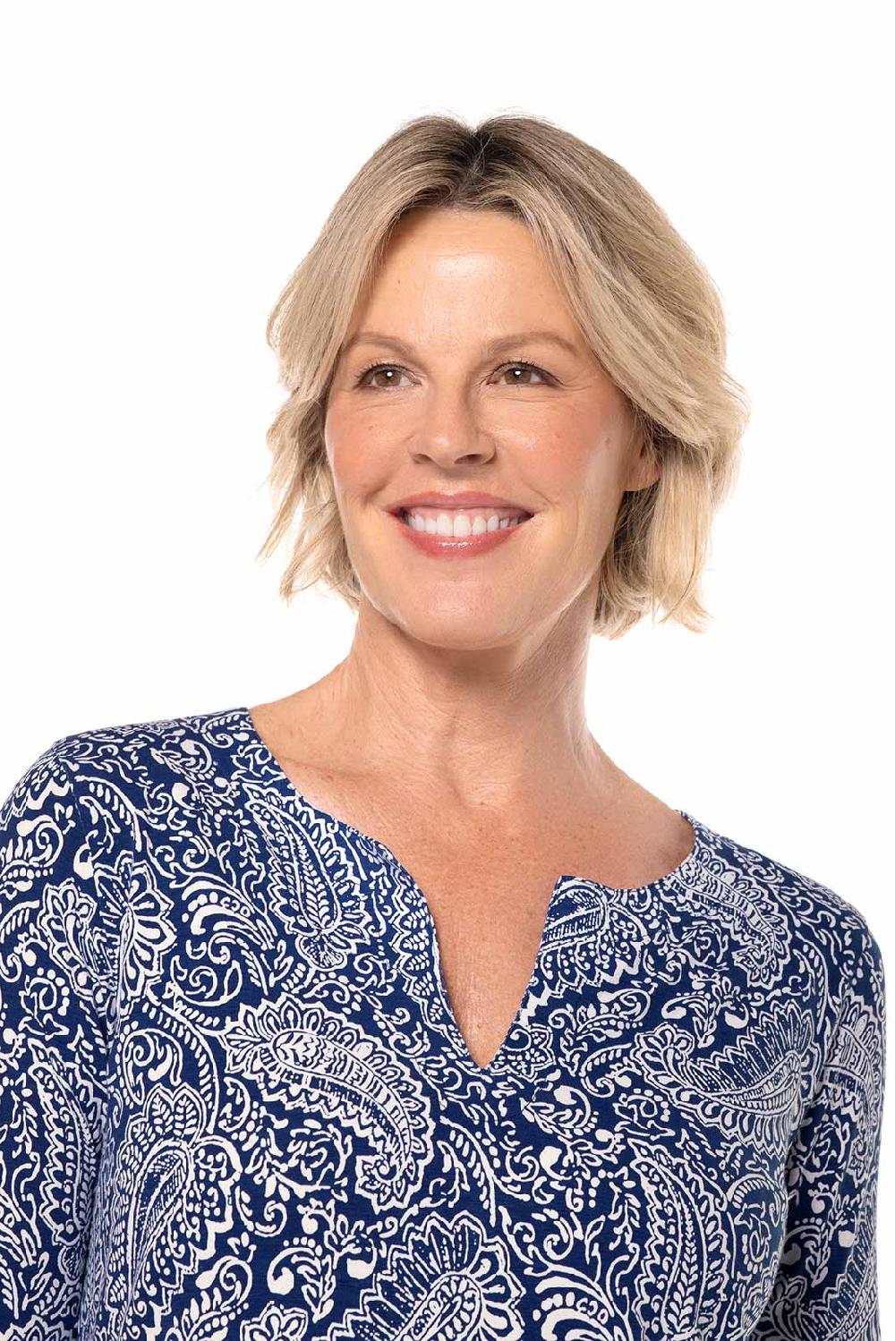 Coolibar Women's Oceanside Tunic Dress | Navy Artisan Paisley