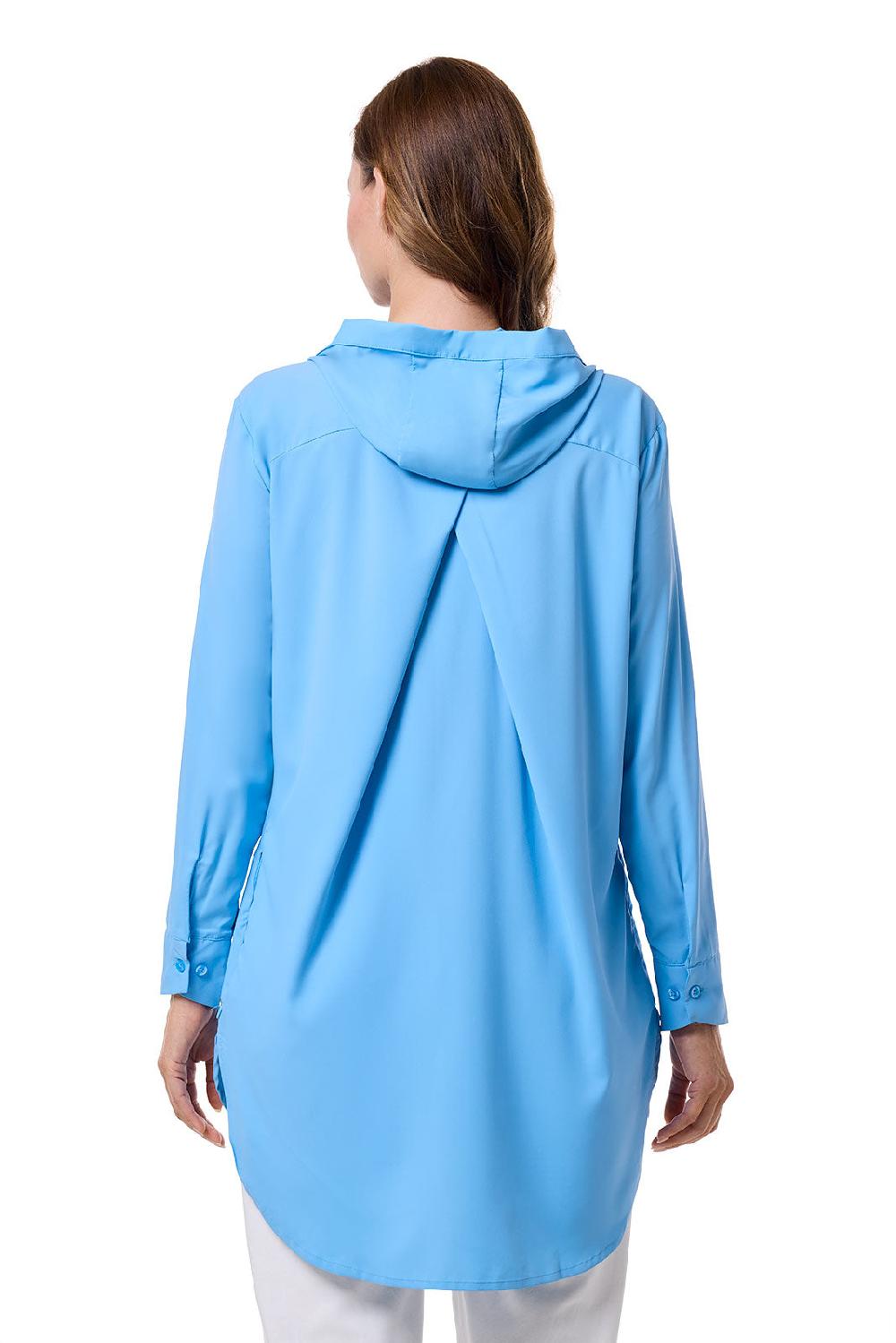 Coolibar Women's Palma Aire Beach Shirt | Clear Sky Blue