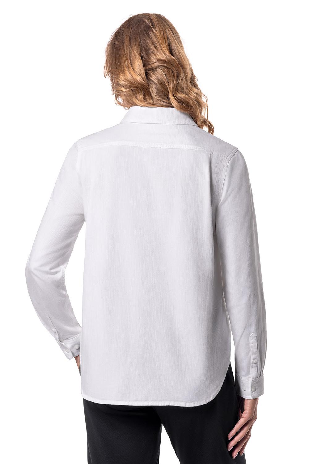 Coolibar Women's Peninsula Chambray Shirt | White Chambray