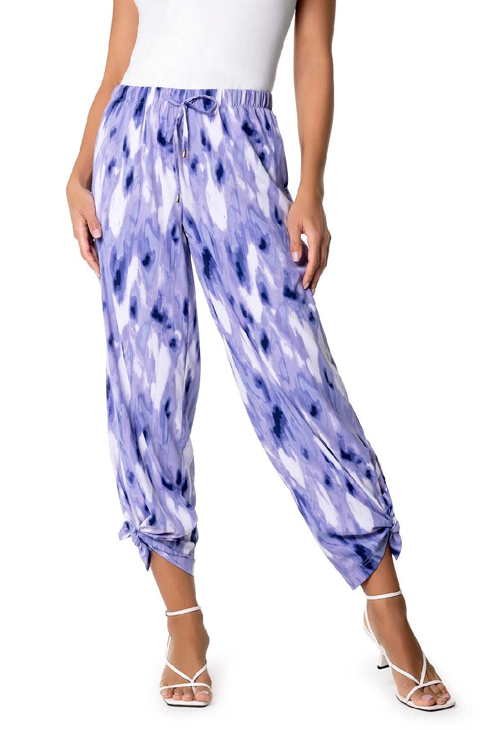Coolibar Women's Petra Wide Leg Pant | Future Dusk Icat Watercolor