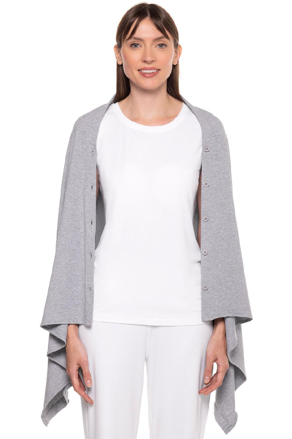 coolibar Women's Revilla Convertible Sun Wrap | Grey Heather