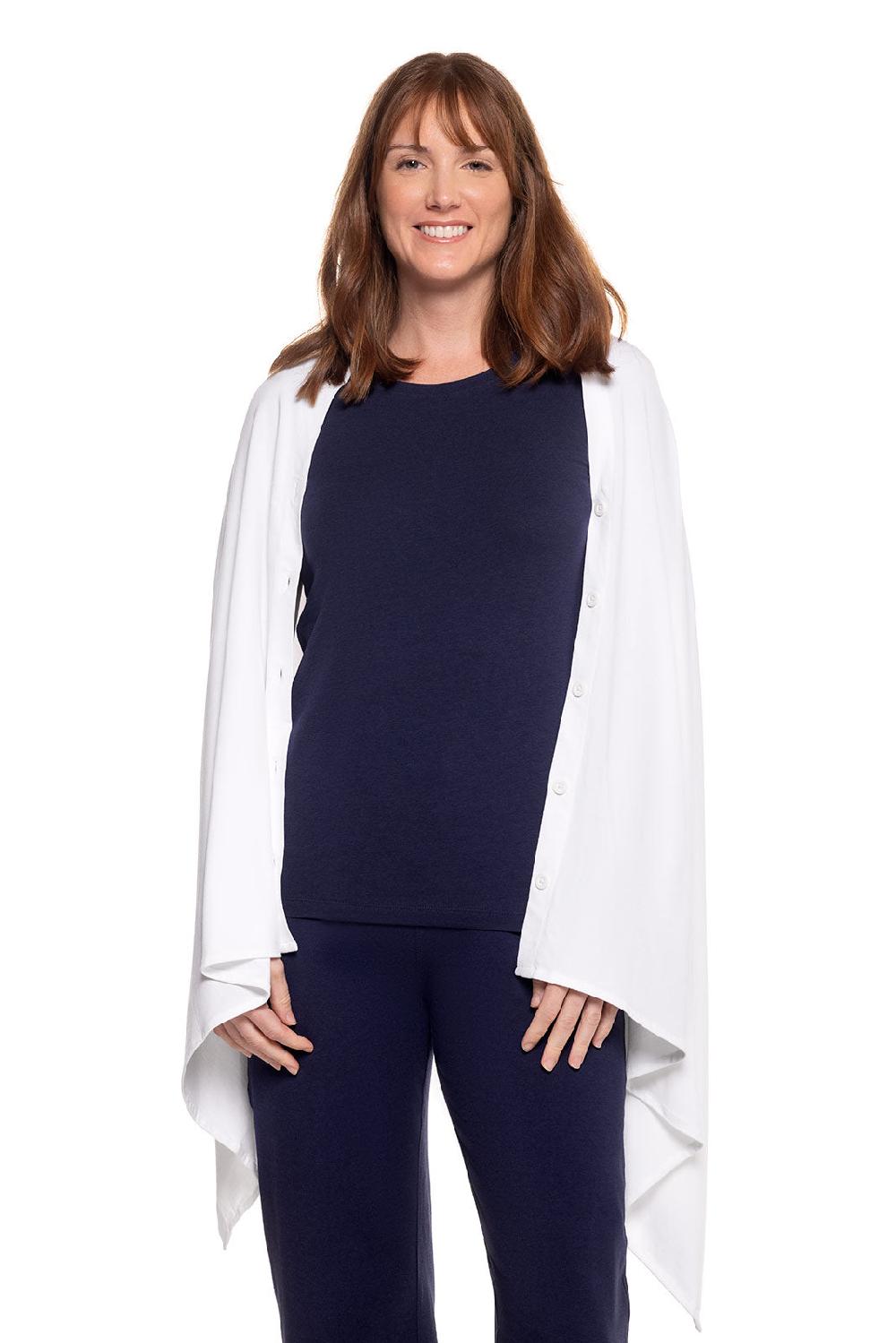 coolibar Women's Revilla Convertible Sun Wrap | White