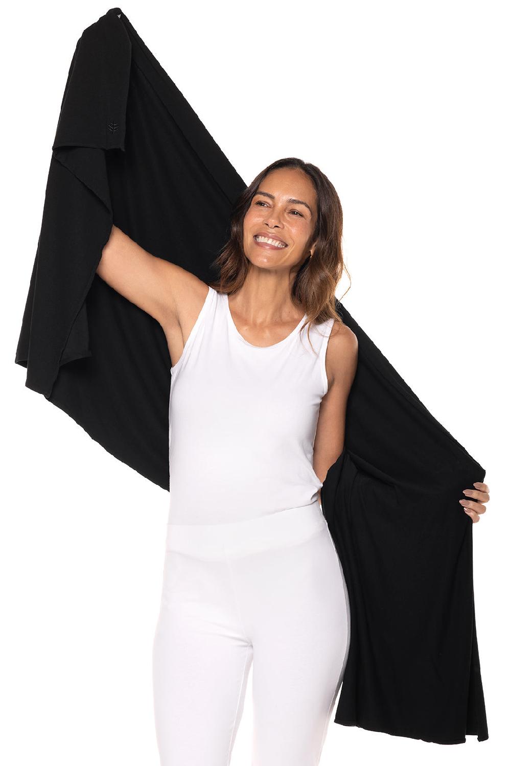 Coolibar Women's Sanibel Everyday Beach Shawl | Black