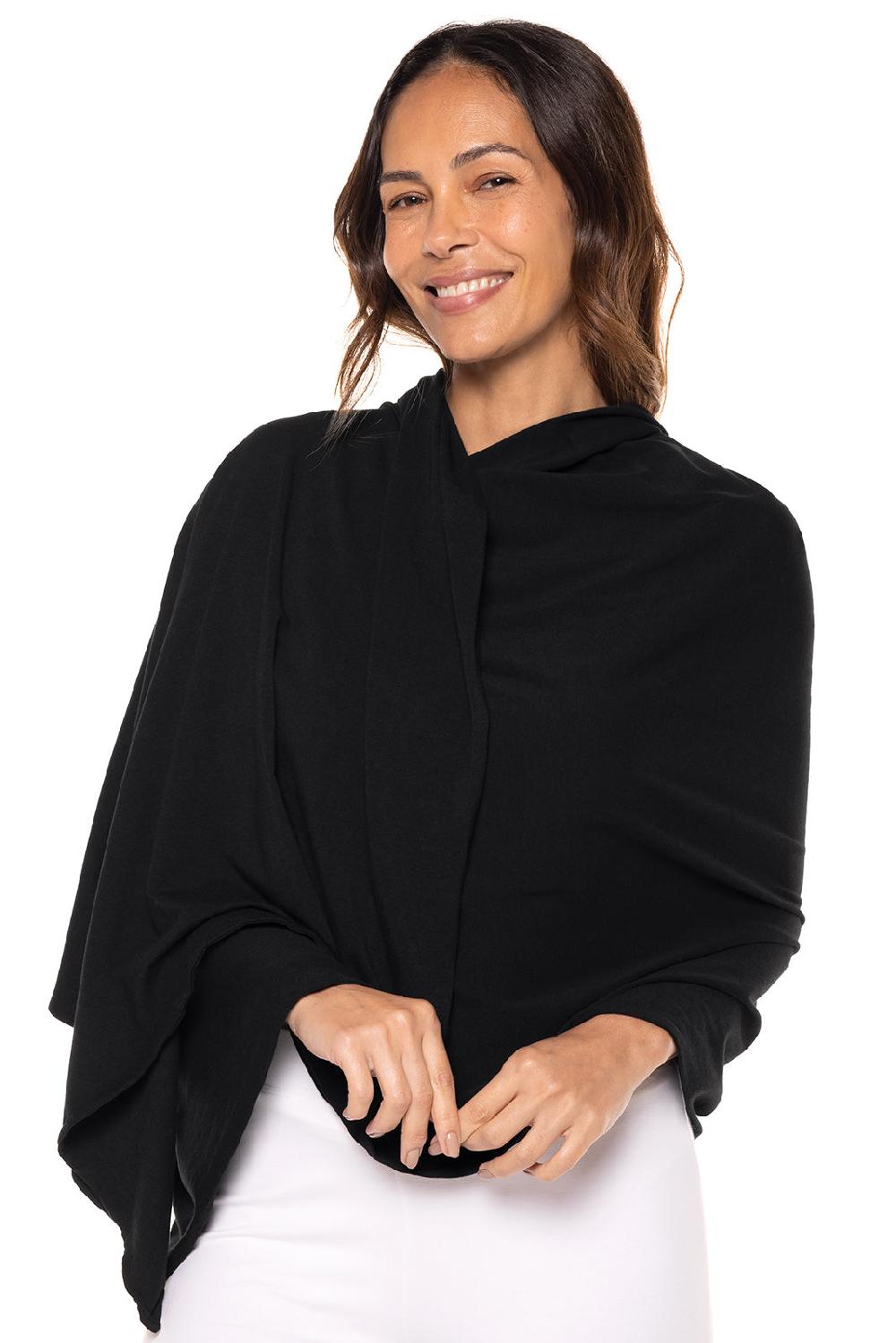 coolibar Women's Sanibel Everyday Beach Shawl | Black
