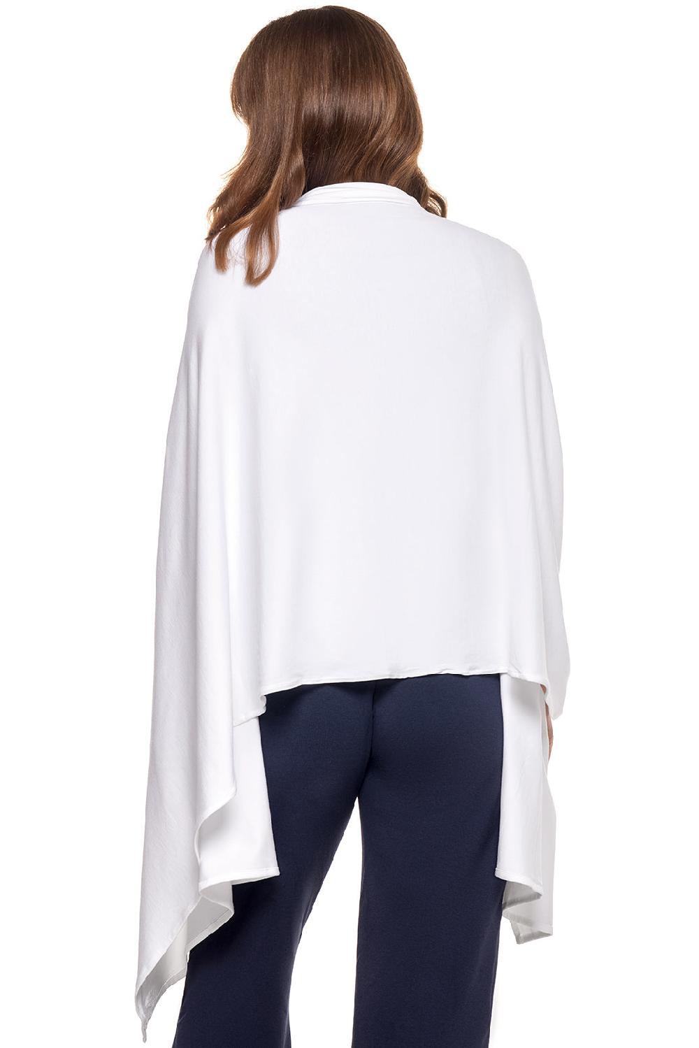 Coolibar Women's Sanibel Everyday Beach Shawl | White