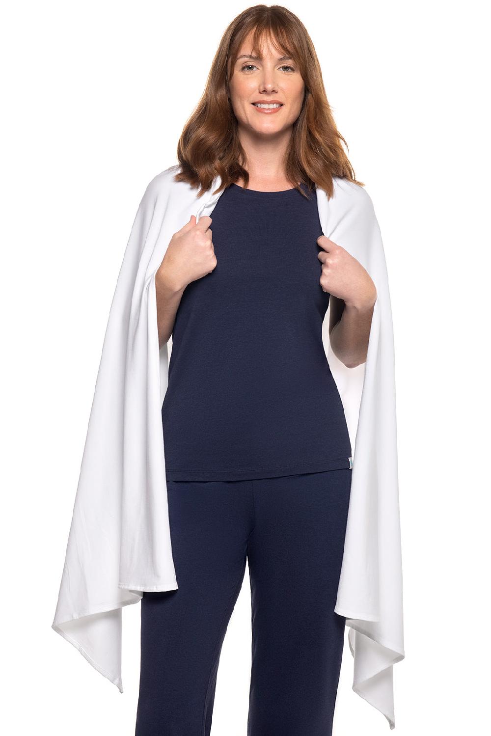 coolibar Women's Sanibel Everyday Beach Shawl | White