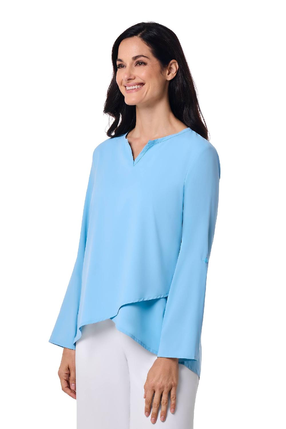 Coolibar Women's Santa Barbara Tunic Top | Arctic Blue