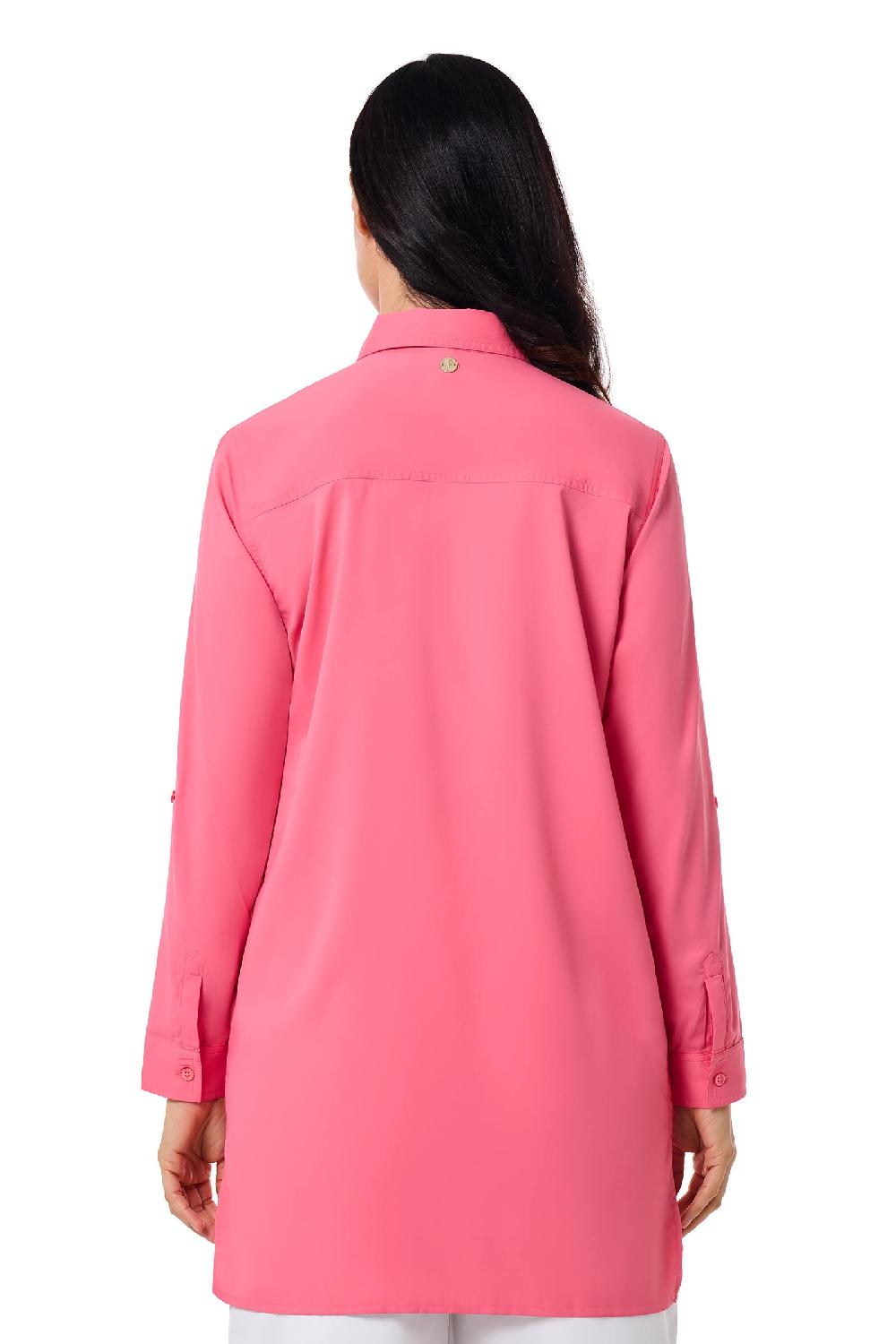 Coolibar Women's Santorini Tunic Shirt | Sunkist Coral