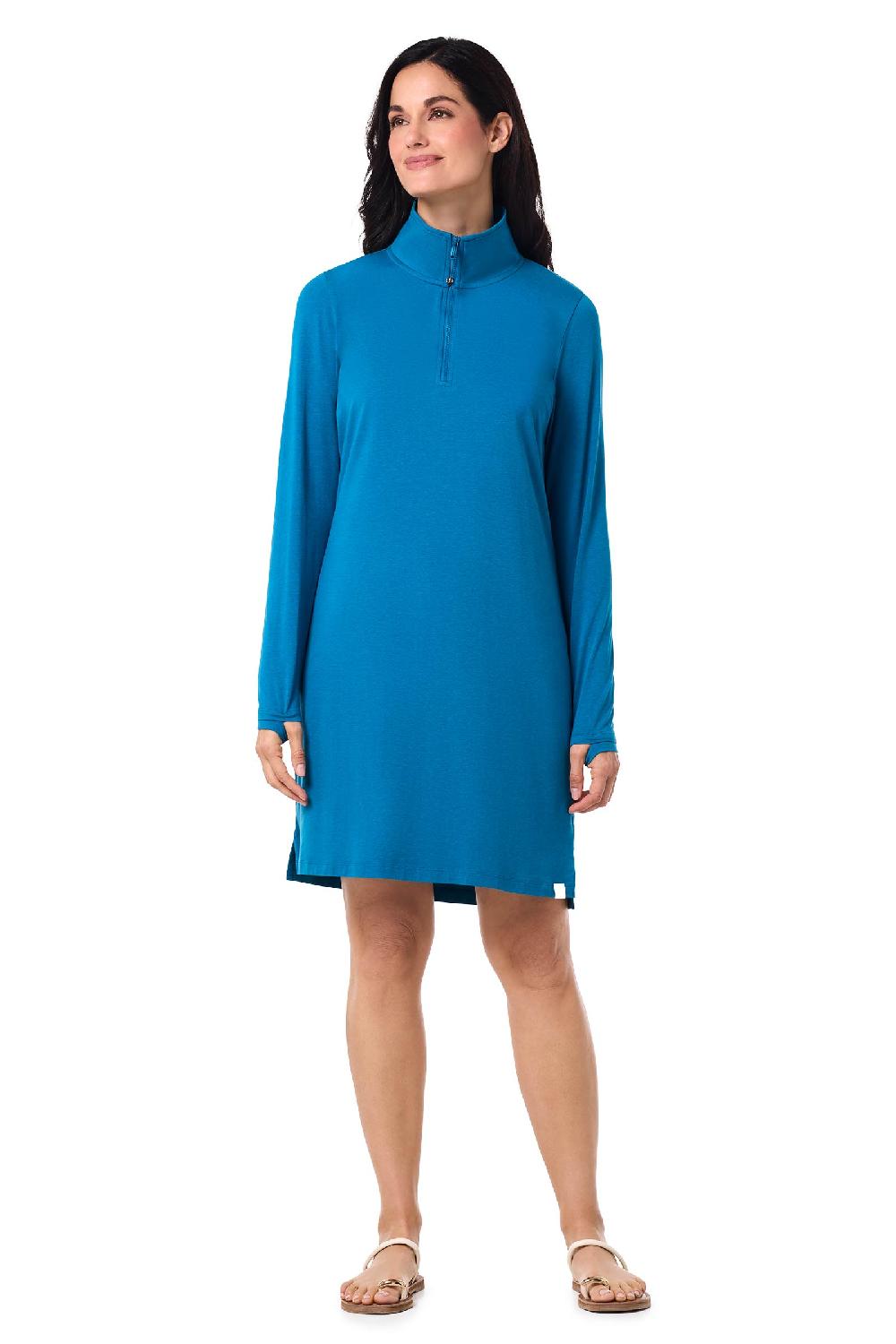 Coolibar Women's Sarasota Quarter-Zip Dress | Bluejay